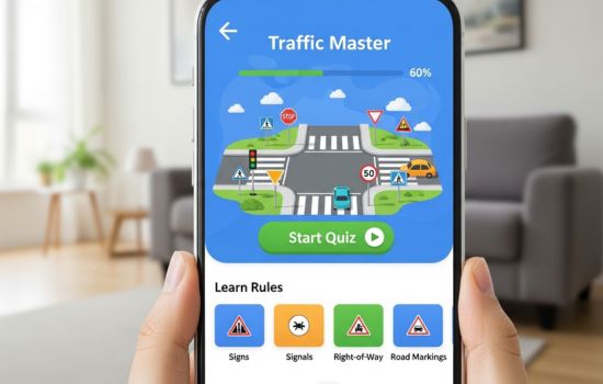 App for Learning Traffic Rules Efficiently